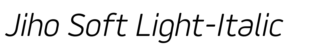 Jiho Soft Light-Italic